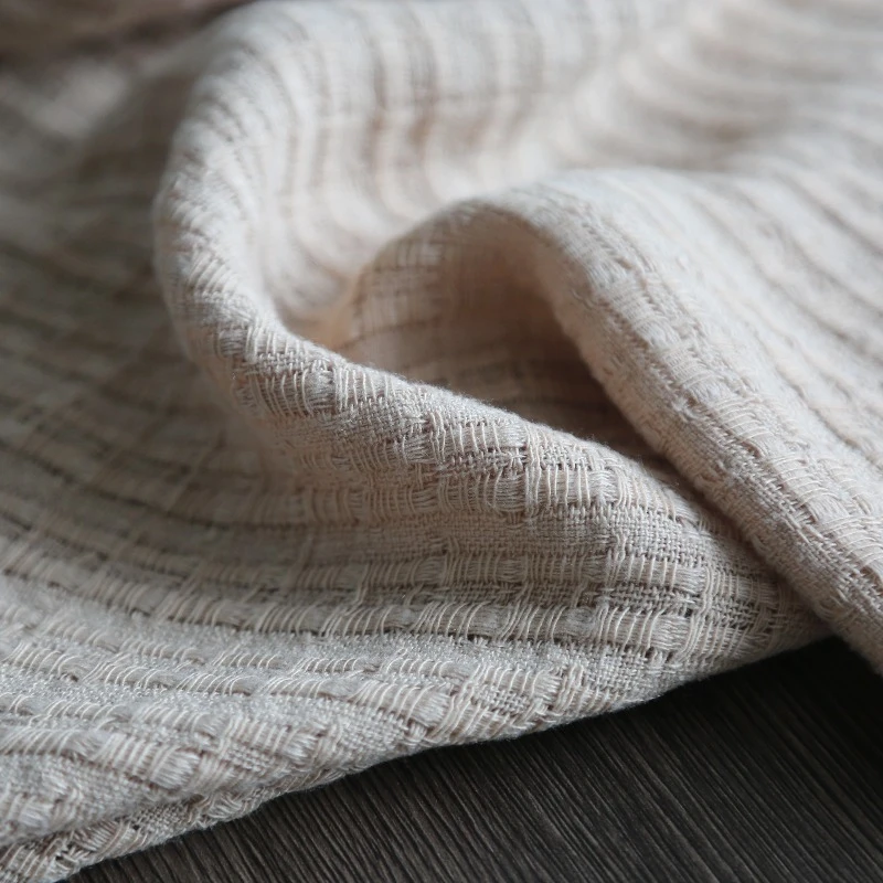Linen Viscose Double Jacquard Fabric